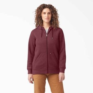 NWT Dickies Women's Heavyweight Full-Zip Fleece Hoodie Small